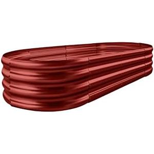 Land Guard Galvanized Raised Garden Bed Kit, Planter Boxes Outdoor, Oval Large Metal Beds for Vegetables(Brown)……