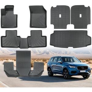 Car Floor Mats for 2016-2026 Volvo XC90 Gas 7-Seat Full Set