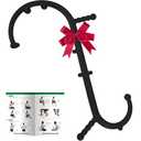 Shrdaepe Massage Trigger Point Cane, Muscle Release Tool Self Massage Hook Cane, Handheld Back, Neck, Shoulder, Leg and Feet Massager Rod, Body Deep Tissue Gifts for Men & Women, Black