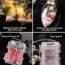 6.6FT Christmas Vintage Decor String Light - 10LED Snow Globe Bulbs String Lights with Tree & Snow & Cute Ornaments Christmas Indoor decorations for Home Patio Mantel Fireplace Xmas Tree Decoration