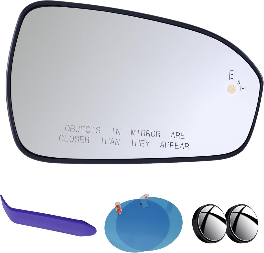 EAP Passenger Side Mirror Glass Compatible with Ford Fusion 2013-2021, Heated with Blind Spot DS7Z17K707C KS7Z17K707A