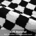 Uphome Bath Mats for Bathroom, Black and White Checkered Machine Washable Bathroom Rug Non Slip, 20x31 Water Absorbent Soft Microfiber Bathroom Mat for Tub, Shower, Floor