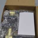 Goldenwarm Black and Gold Passage Door Handles, Matte Black Closet Door Handles, Black and Gold Interior Lever Door Handle for Hallway, Closet(2 Pack Square, Zinc Alloy)