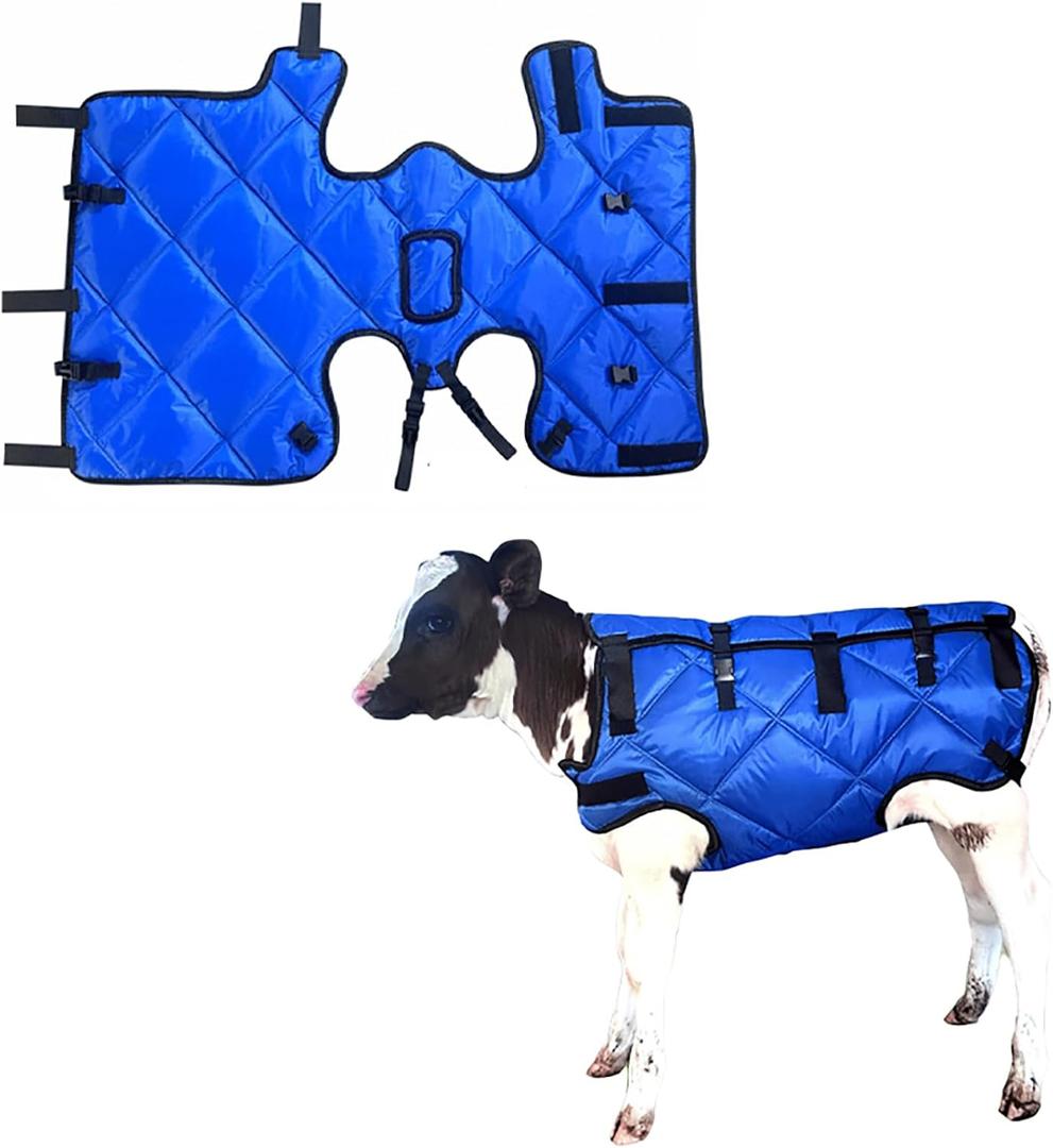 Calf Blanket Calves Warm Clothes Calf Saver Coat, Sheep Goat Blanket, for Keep Cows Goats Sheeps Warmming, Thickened Belly Protection