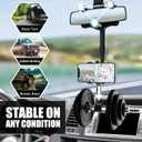 SXhyf Rear View Mirror Phone Holder, 2023 Rotatable and Retractable, Universal Mount, Cell Car Fit for iPhone 11 12 13 14 Pro Max Samsung All Phone