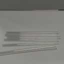 Dakoufish Reusable Smoothie Straws 10 inch Long Wide Mouth Plastic Straight Drinking Straws for Milkshakes, Set of 6 with Cleaning Brush (10inch, Clear)