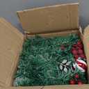 Pre-lit 9ft Christmas Garland with Red Berries and Pine Cones and 50 Battery Operated Soft White LED Lights with Timer, Artificial Holiday Decoration Door Outdoor (Red)