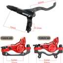 Zoom HB875 Hydraulic Disc Brakes Set, Black, Mountain Bike Left Front 850mm Right Rear 1450mm, Suitable for Mountain Bikes and Fat Bikes