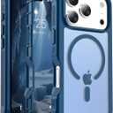 Magnetic for iPhone 17 Pro Case, [Compatible with MagSafe][Military Grade Drop Protection][Heavy Duty Protection][Non-Slip][Shockproof] 2-Layer Durable Bumper Phone Casee 6.3''-Deep Blue