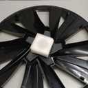 Auto Reflections 4pc 15" 5 Double Spoke Wheel Covers for Nissan Versa Sedan/S 2020 - Gloss Black