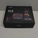 FIFINE Gaming Equipment Bundle, Dynamic XLR/USB Gaming Microphone Set with Streaming Audio Mixer for Podcast Recording Video Vocal, RGB Gamer Set with Volume Fader/XLR Interface for PC-AmpliGame KS5 (Black)