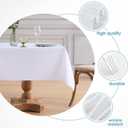 VidaFete 10 Pack 52*52inch White Square Tablecloth for 32-36" Square Tables | Stain & Wrinkle Resistant Polyester Rectangular Table Cloth for Kitchen Dining Wedding Banquet Decoration