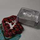 Christmas Cookie Tins with Lids for Gift Giving, 30PCS Aluminum Foil Pans with Lids, Holiday Leftover Containers, Disposable Foil Pans for Baking/Cookie Exchange/Fudge (8.6" x 6.2")