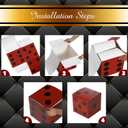 Ctosree 12 Pcs Large Casino Dice Boxes 11 in Casino Theme Party Decoration Las Vegas Themed Night Jumbo Giant Vegas Dice Centerpieces Table Top for Graduation Prom Birthday Party(Black, White, Red)
