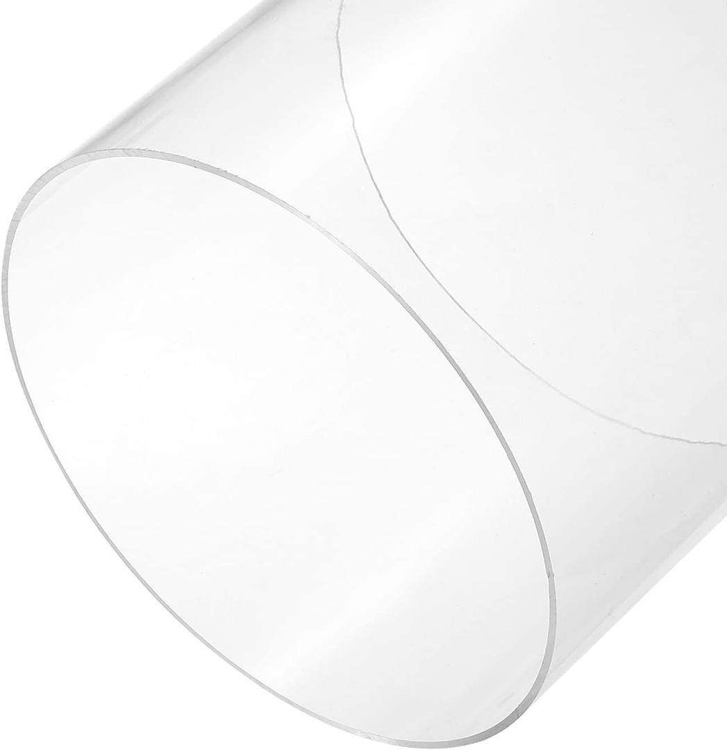 MECCANIXITY Acrylic Pipe Clear Rigid Round Tube 195mm(7.7") ID 200mm(7 7/8") OD 6" for Lamps and Lanterns, Water Cooling System