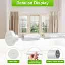 Tension Rod 41-86inch Heavy Duty Tension Curtain Rods no Drilling Adjustable Curtain Rod for Windows,Shower,Doorway,Patio,White Spring Rods Diameter 1.26Inch Long