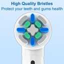 10 Pack IO Replacement Brush Heads Compatible with Oral B iO 2/3/4/5/6/7/8/9/10/Deep Clean Series Electric Toothbrushes, Medium-Hard Bristles IO Toothbrush Head Compatible with Oral B (White)