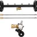 Tool Daily Dual-Function Undercarriage Cleaner with Swivel Wheel, Surface Cleaner for Pressure Washer, Underbody Car Wash Water Broom, 16 Inch, 4000 PSI