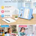 3-in-1 Visual Timer & ADHD Tool for Kids ADHD Task Timer for Adults with Visual Schedule, Chore Chart & Planning Board for Home, School, Classroom, Work (Blue)