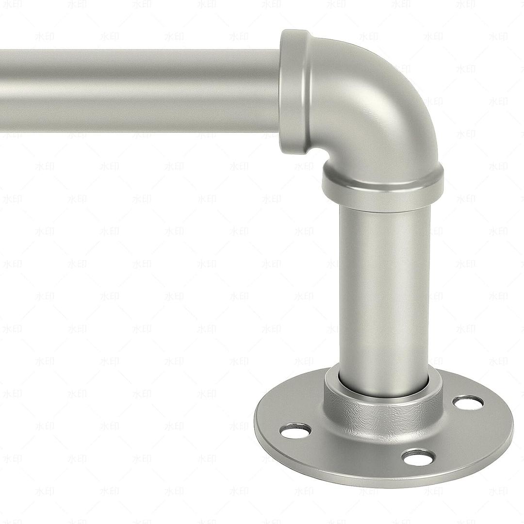 Industrial Curtain Rods for Window 32 to 120, 1 Inch Wrap Around Blackout Drapery Rods Adjustable Heavy Duty Curtain Pole Wall or Ceiling Mounted Patio Bedroom Living Room Divider 32" - 120"Nickle