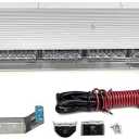 63 Inch 120 LED Amber-White Rooftop Emergency Warning Light bar 26 Strobe Patterns Vehicles Security Law Snowplow Tow Trucks Crane Construction Cars Wreckers Beacon Light bar