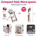 SYNCFUN Foldable Baby High Chair, Convertible Chair for Babies and Toddlers