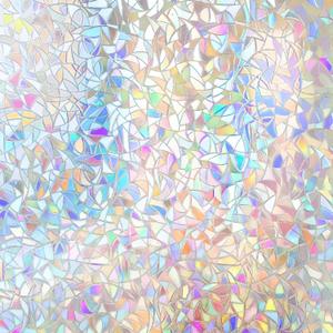 Hilarious Rainbow Window Privacy Film Glass Door Privacy Film Static Cling Tint Frosted 3D Decorative Window Film Sticker Privacy Decals Non-Adhesive Removable Stained Glass Film(23.6'' x 78.7'')