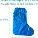 Yuzrbu 50 Pcs (25 Pairs) Disposable Thicken Boot and Shoe Covers 19 inch Tall Extra Large Waterproof Anti-Slip Overshoe