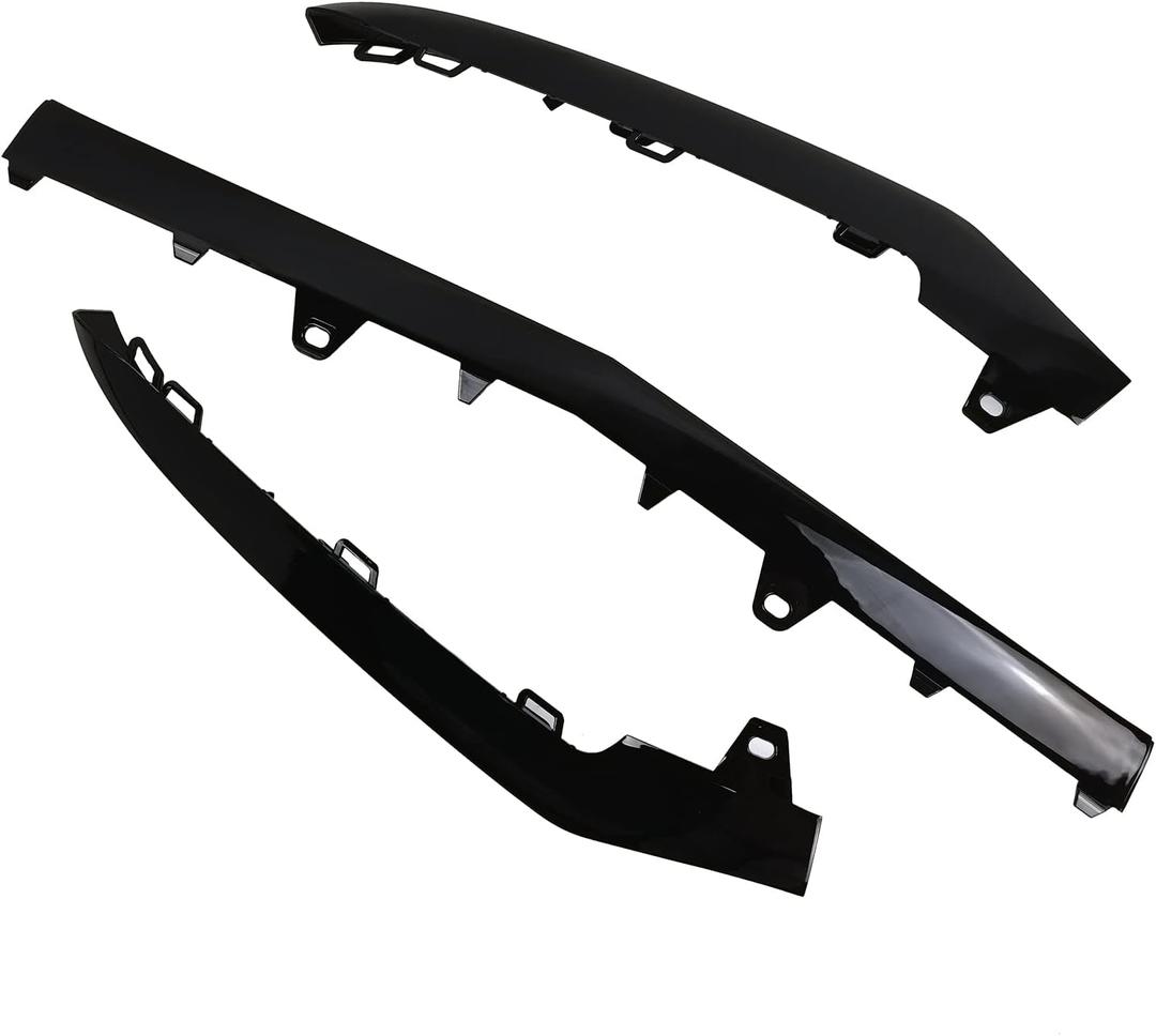 3 X Front Bumper Cover Lower Grille Trim Molding fit for 2014-2016 Mercedes E-Class W212 Benz E200 E250 E300 E350 E400 E500 E550 E63#A2128852674 A2128852774 A2128852874