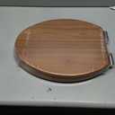 Elongated Toilet Seat Molded Wood Toilet Seat with Quietly Close and Quick Release Hinges, Easy to Install also Easy to Clean by Angol Shiold (Elongated, Natural)