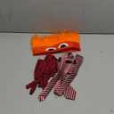 Anger Costume with Flame Hairy Headband，Stripe Tie & Red Gloves Angry Dress up Halloween Cosplay Outfits, One Size