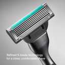 Harry's Plus Razor Refills - 4 Cartridges with Travel Blade Cover - Compact Cartridge Design for Precise Control - Shaving Kit for Men - Only Compatible with Harry's Plus Handles