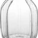 Large Clear Glass Vase Ribbed Tall Clear Vase Flower Vase 8.0" Decorative Vases for Home Table Centerpieces Flowers Decor and Farmhouse(Clear 8.0in)