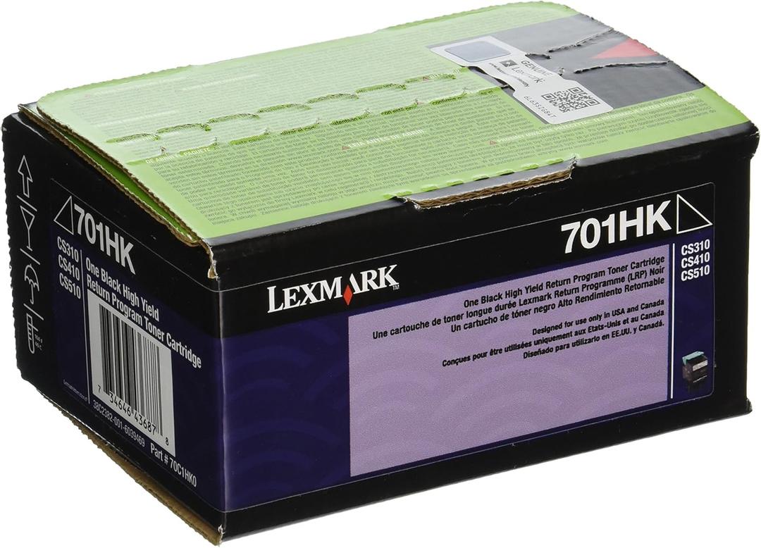 Lexmark 70C1HK0 Black High Yield Return Program Toner