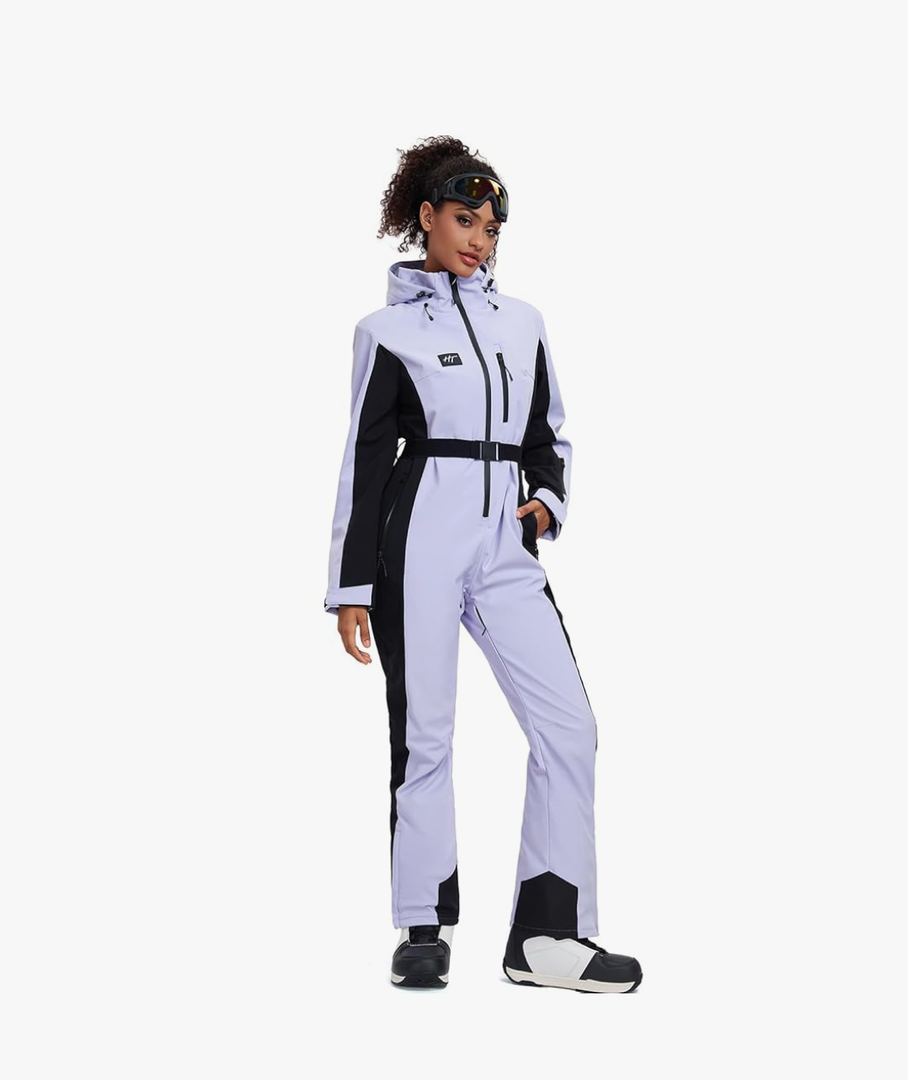 YEEFINE Women's Ski Suit One Piece Jumpsuits Snowsuits Waterproof Winter Snow Snowboarding Suits M