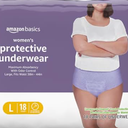 Postpartum Incontinence Underwear for Women, Maximum Absorbency with Bladder Leak Protection, Fresh Protection, Disposable, Large, Lavender, 18 Count