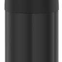 THERMOS FUNTAINER Water Bottle with Straw - 12 Ounce - Kids Stainless Steel Vacuum Insulated Water Bottle with Lid, Black