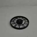 LEIKE Arabic Numeral Wall Clock 10IN Battery Operated Black, Silent Non Ticking, Wall Clocks for Living Room Decor, Small Classic for School, Office, Home, Kitchen, Bedroom (Black Metal-arabic)