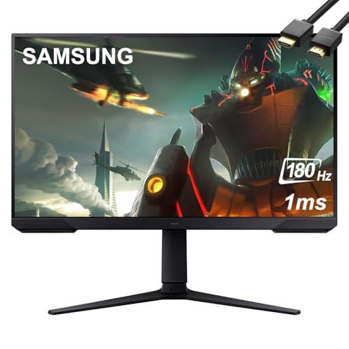 Samsung Odyssey G3 Series Gaming Monitor, 24" FHD Display, 180Hz, 1ms, AMD FreeSync, Black Equalizer, HDMI DisplayPort, Virtual Aim Point, Eye Saver, Flicker-Free, Adjustable Stand, w/HDMI Cable