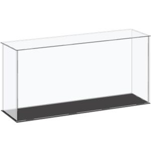 MECCANIXITY Acrylic Display Case Plastic Box Cube Storage Box Clear Small Assemble Dustproof Showcase 16.1x4.3x8 Inch for Collectibles Items