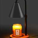 Candle Warmer Lamp with Timer Dimmable,Mothers Day Birthday Gifts for Women Mom, Adiustable Height Modern Candle Warmer Black Candle Lamp for Jar Candle, Home Decor Vintage Wax Warmer with 2 Bulbs