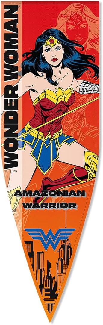 Superhero Banner Flag Backdrop Decor, 18"x59" Hero Themed Pennant Flags for Room Birthday Party Wall Decorations (WONDER WOMAN)