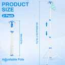 TrelaCo 2 Pack Portable IV Pole Stand, Collapsible Adjustable IV Stand with 4 Hooks & 3 Leg Tripod Base, Aluminum Alloy Drip Bag Holder, Height Adjustable 20-79 Inches for Hospital, Clinic & Home Care