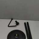 Toilet Paper Holder Stand with Shelf on Top, Black TP Roll Holder Floor Standing, Sturdy Base (Black)