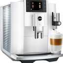Jura E8 Piano White 15683 | E8 Coffee Machine in, Relevant information is shown in the cockpit, Between preparations