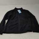 MAGCOMSEN Women's Fleece Jacket Zip Up Coat Lightweight Soft Warm Long Sleeve Jackets with Pockets for Winter (Small, Black)