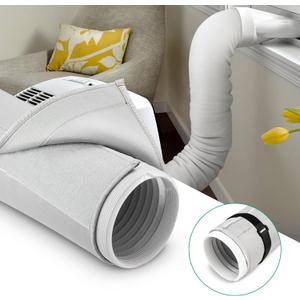 Air Conditioner Hose Cover Wrap, Heat Insulated AC Hose Cover, Easy Installation, Universal Fit for 5" & 5.9" Diameter Exhaust Hoses Tube