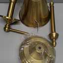 Brushed Brass Wall Sconce Modern Gold Bathroom Wall Lighting Vanity Light Fixtures with Metal Lampshade Industrial Mid Century Wall Mount Lights for Living Room Bedroom Stairs Corridor Mirror