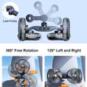 Car Fan for Back Seat [Comes with Car Charger] 360 Degree Rotatable USB Car Seat Fan for Baby Rear Facing - 3 Speeds Separate Control for Vehicles SUV RV