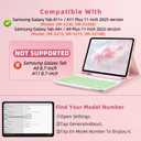 Keyboard Case for Samsung Galaxy Tab A11+ Plus 2025 / A9+ Plus 2023 11 inch - 7 Colors Backlit Keyboard Cover and Mouse (Pink)